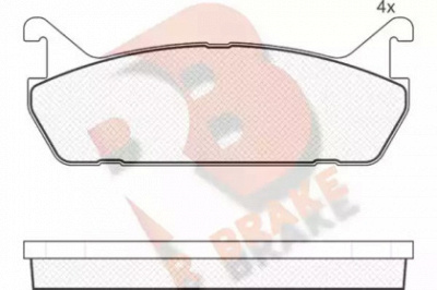 R BRAKE rb1186 -  Комплект тормозных колодок, дисковый тормоз